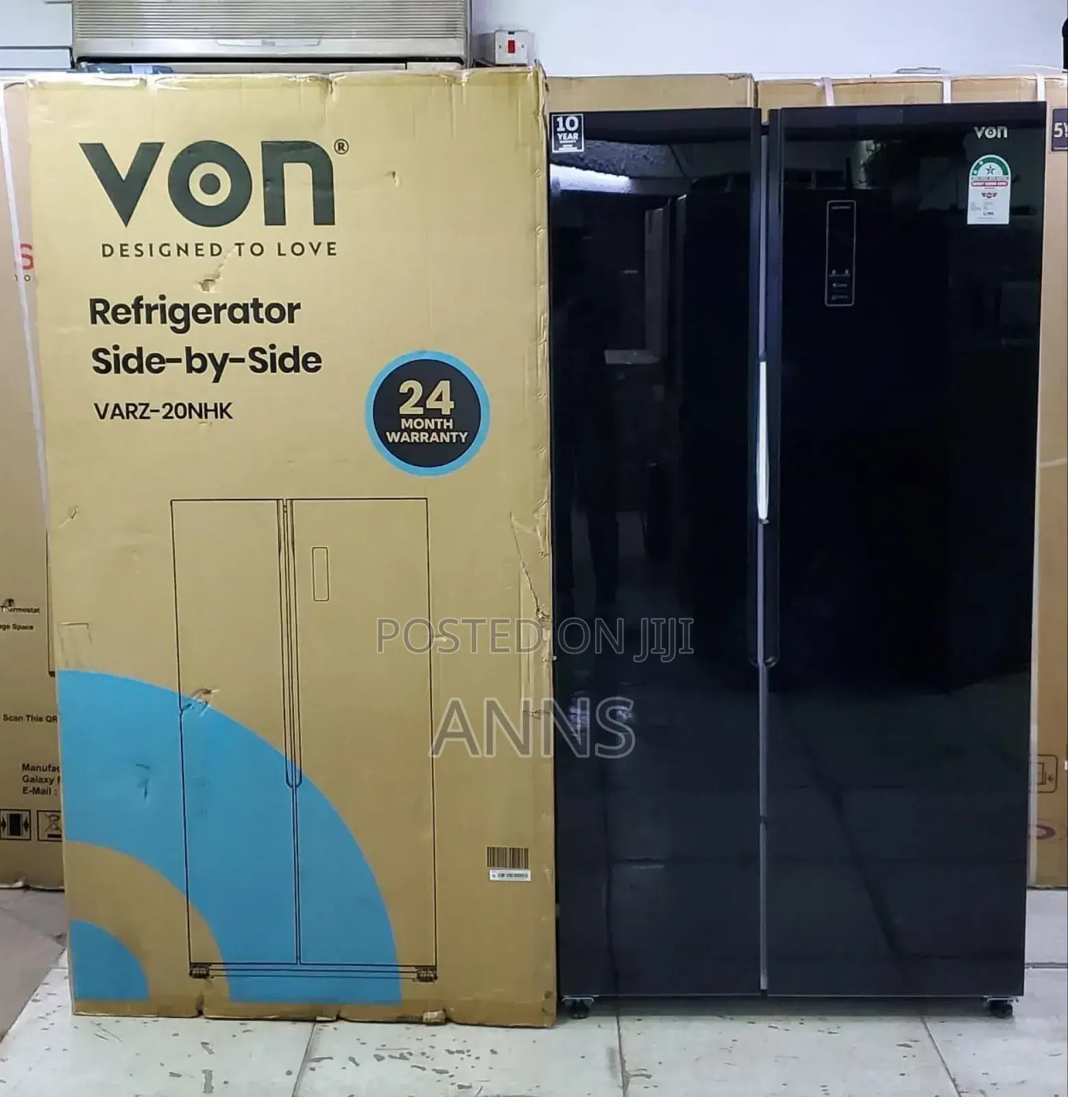 Von Side by Sidw 515litres Fridge