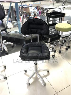 Manicure Stool With Backrest - Nail Technician Chair - main view
