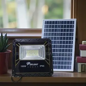 100w Solar Flood Light Rustproof Waterproof Casing Outdoor Security