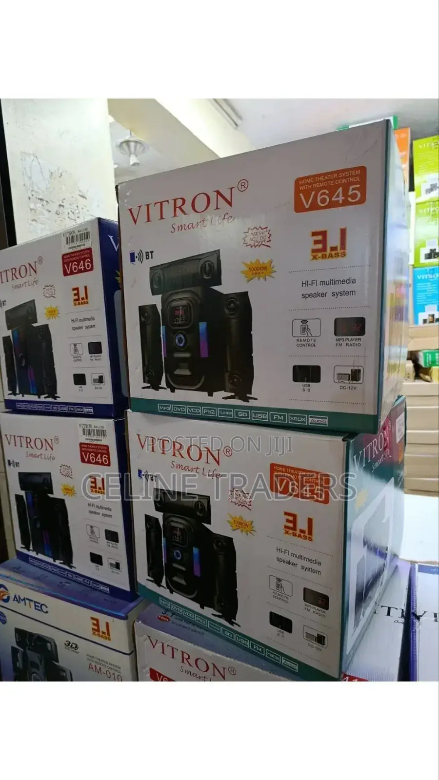 Vitron V645 3.1 Channel Home Theatre Speaker System (10,000w Pmpo)