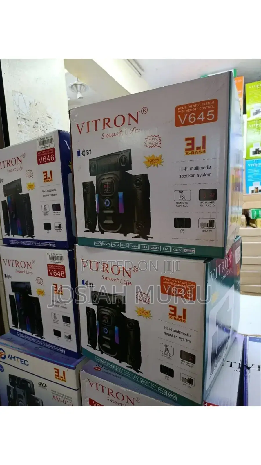 Vitron V645 3.1 Channel Home Theatre Speaker System (10,000w Pmpo)