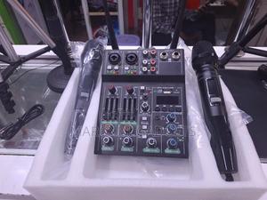 5 Channel Wireless Mixer 2 Microphone Usb Multiline Input 48v Phantom - thumbnail 2