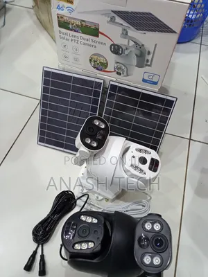 Simcard Solar Powered 4g CCTV Camera With Dual Lens