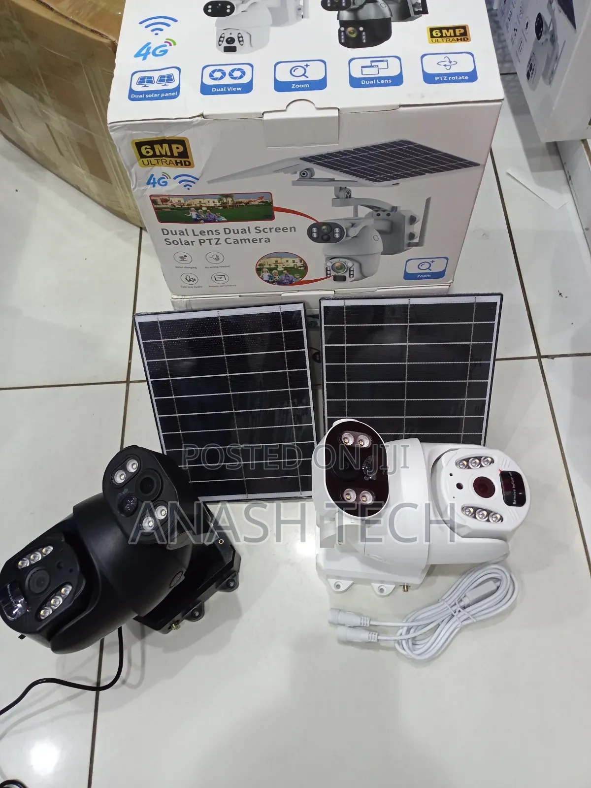 Dual Lens Solar Powered CCTV Camera Simcard Enabled Full Hd 6mp