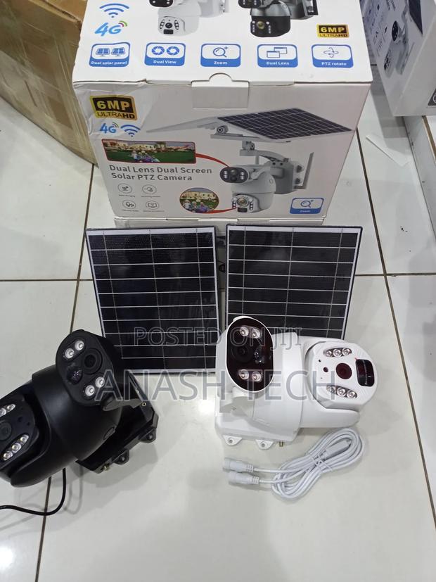 Ubox 4g Solar Powered Dual Lens 6mp CCTV Outdoor Camera Full Color