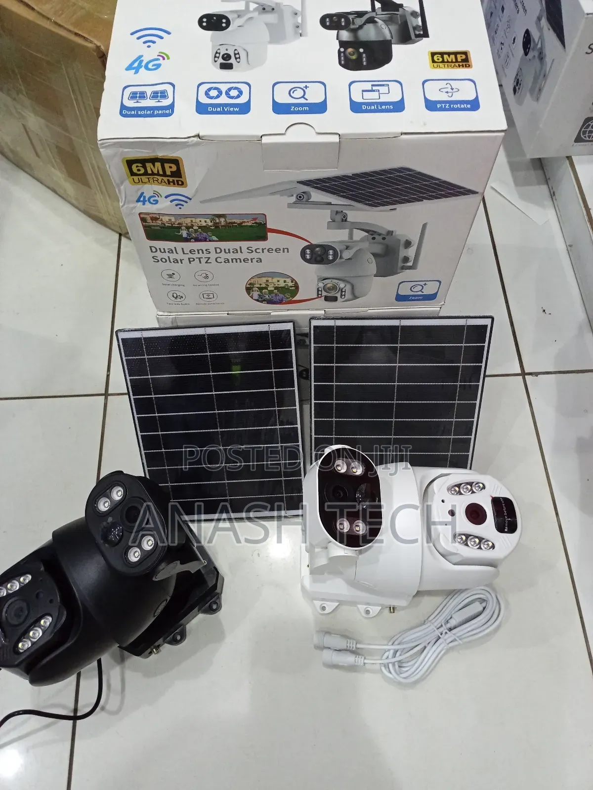 6mp Dual Lens 4g Solar Powered Ubox CCTV Security Camera With Audio