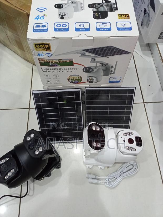 6mp Dual Lens 4g Solar Powered Ubox CCTV Security Camera With Audio