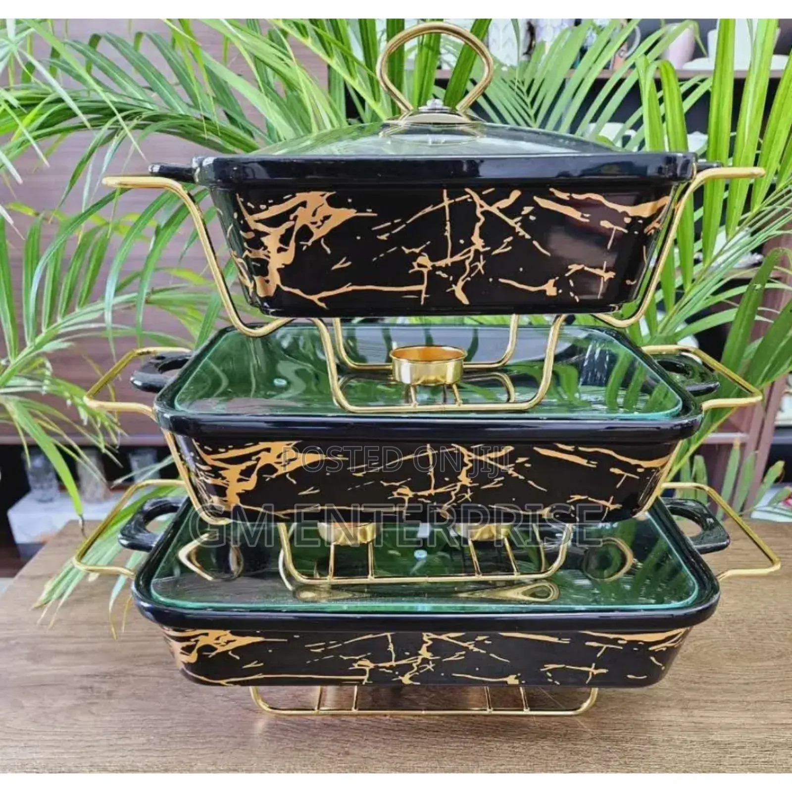 *Ceramic Cheffing/Serving Dishes ,3 PCS