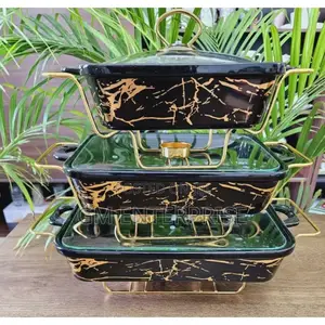 *Ceramic Cheffing/Serving Dishes ,3 PCS