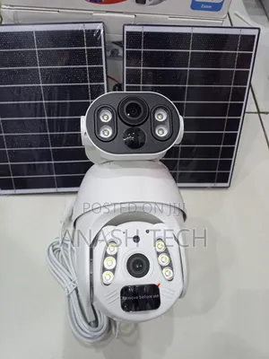 Dual Lens 6mp Ubox Solar Outdoor CCTV Camera With Dual Panels