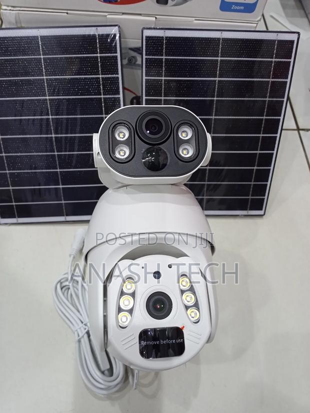 Dual Lens 6mp Ubox Solar Outdoor CCTV Camera With Dual Panels