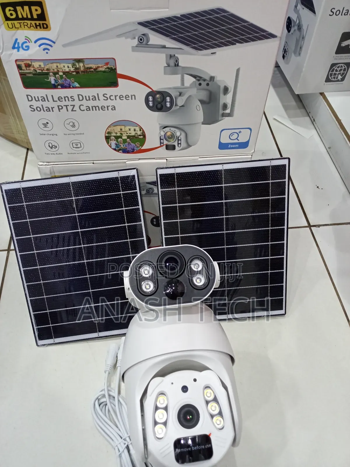 Ip66 Ubox 6mp 4g Ultra Hd Dual Lens Security Solar Camera