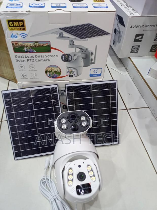 New-Ultrahd 6mp-Ip66 Dual Screen Solar Panel CCTV Camera - main view