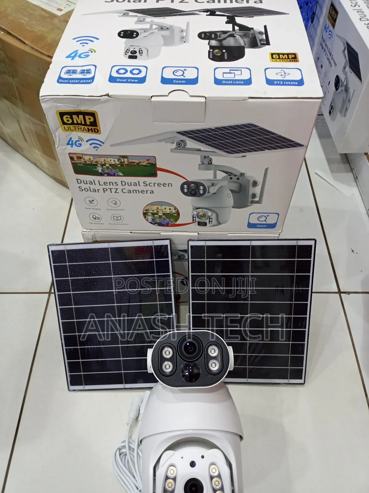 4g Enable Dual Panel Solar 6mp Dual Ubox Camera