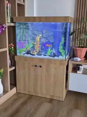 Elegant Home Aquarium With Wood Stand