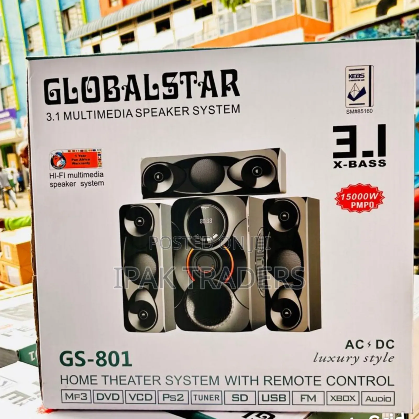 Globalstar Gs-801 3.1 X-Bass Multimedia Speaker System – 15000w