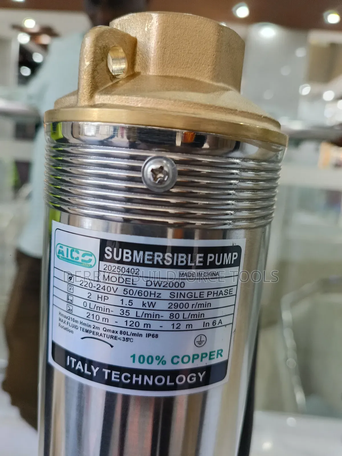 Aico Single Phase 210m 2hp Submersible Pump