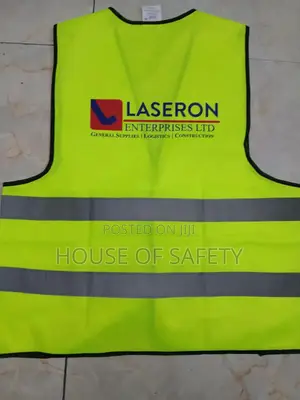 Floresent Safety Vest With High Visibility Silver Stripes