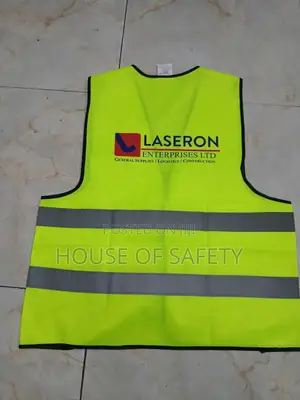 Floresent Safety Vest With High Visibility Silver Stripes