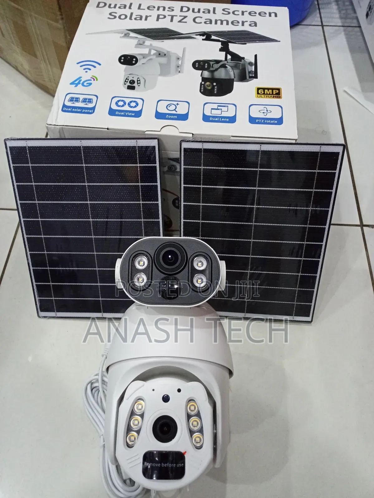 Solar Power Dual Lenses 4g Connectivity PTZ Camera