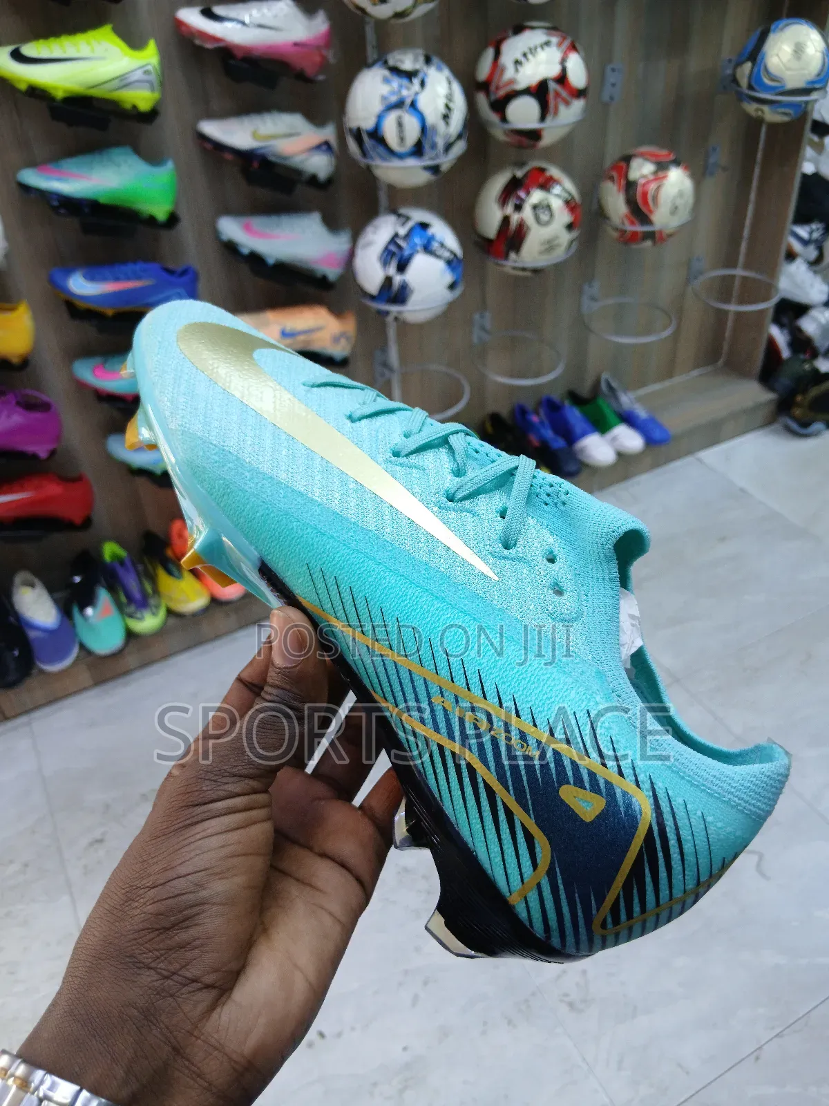 Nike  Turquoise Turbo Air Zoom Cleats Football Boots