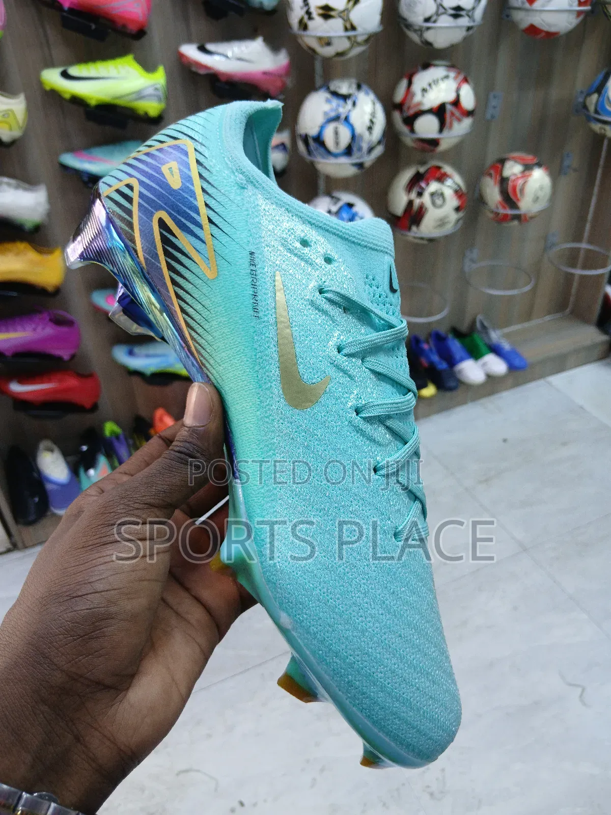 Nike  Turquoise Turbo Air Zoom Cleats Football Boots