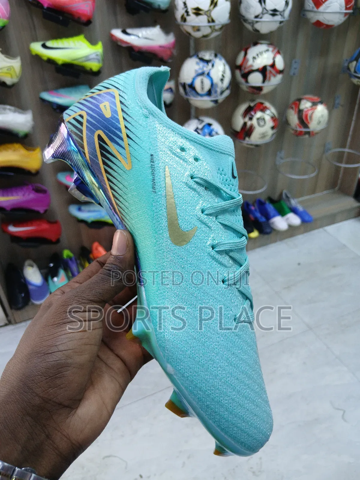 Nike  Turquoise Turbo Air Zoom Cleats Football Boots