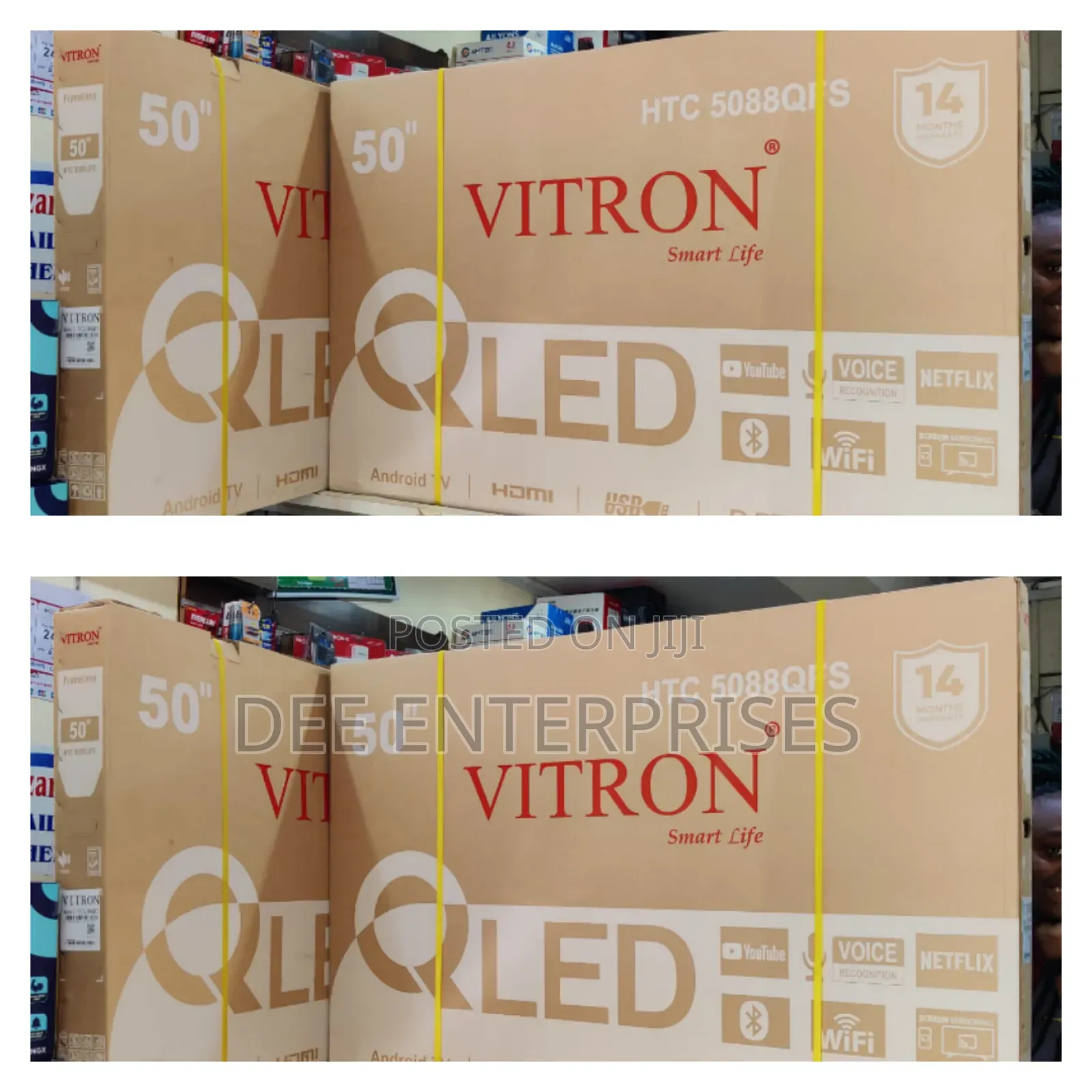 Vitron 50" Qled Smart Android Frameless With Bluetooth