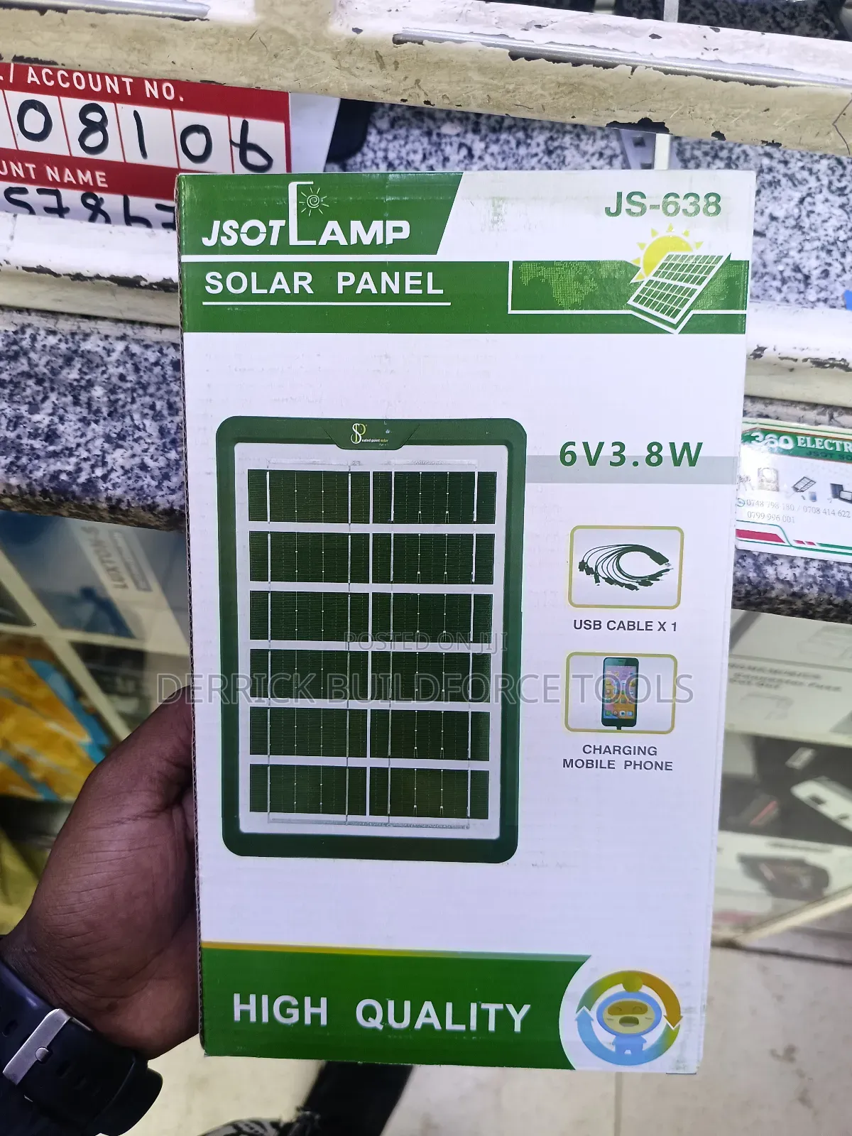 Jsot 6v 3.8w Solar Panel Charger Multihead