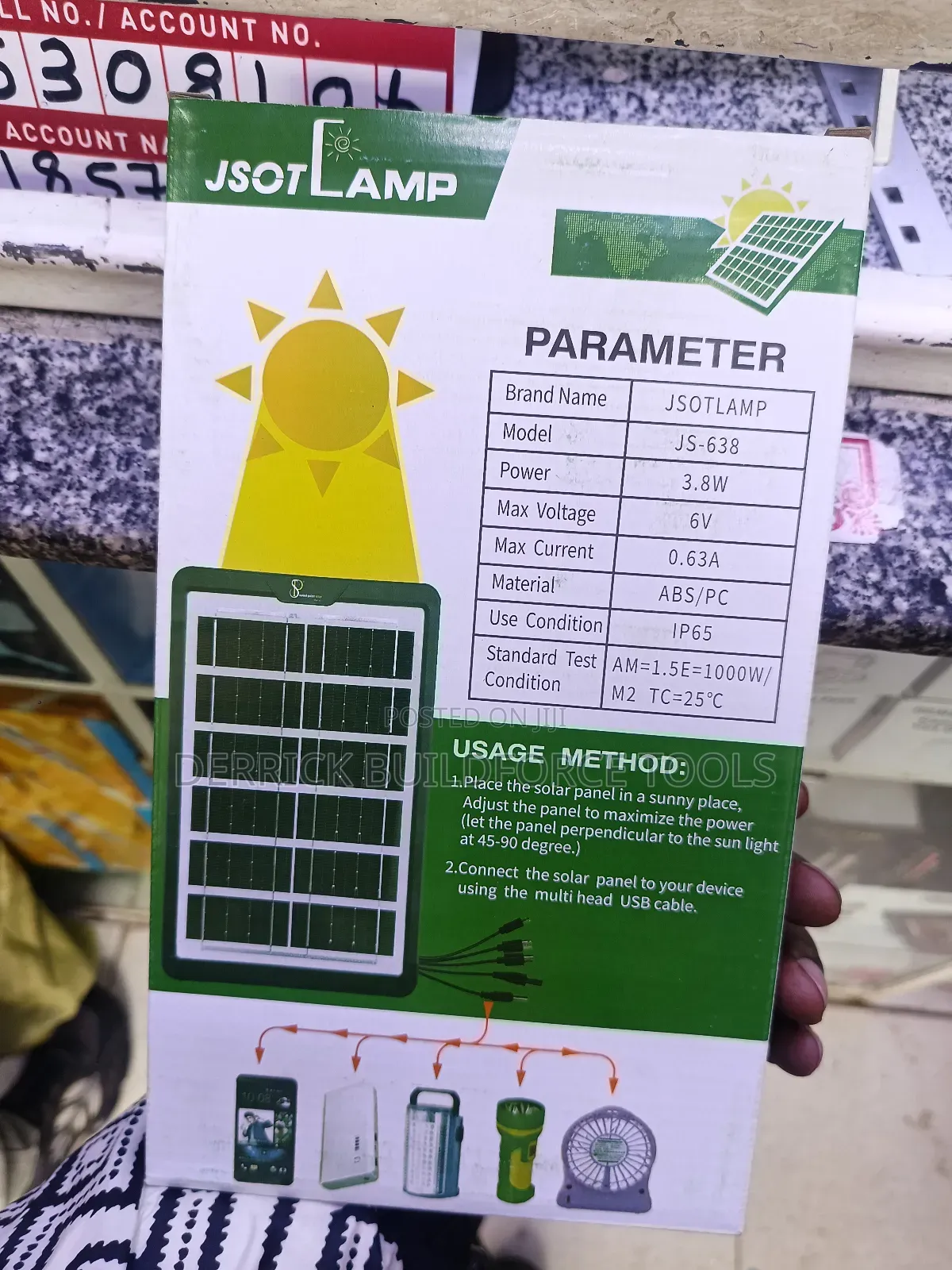 Jsot 6v 3.8w Solar Panel Charger Multihead