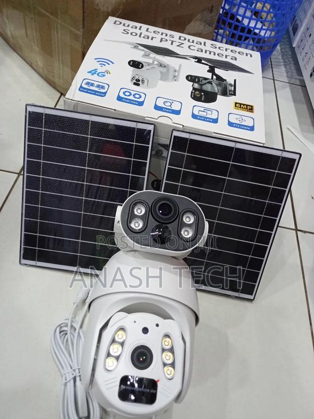 Simcard 4g 6mp Ubox Dual Lens Screen Solar PTZ Camera Color Visio - main view