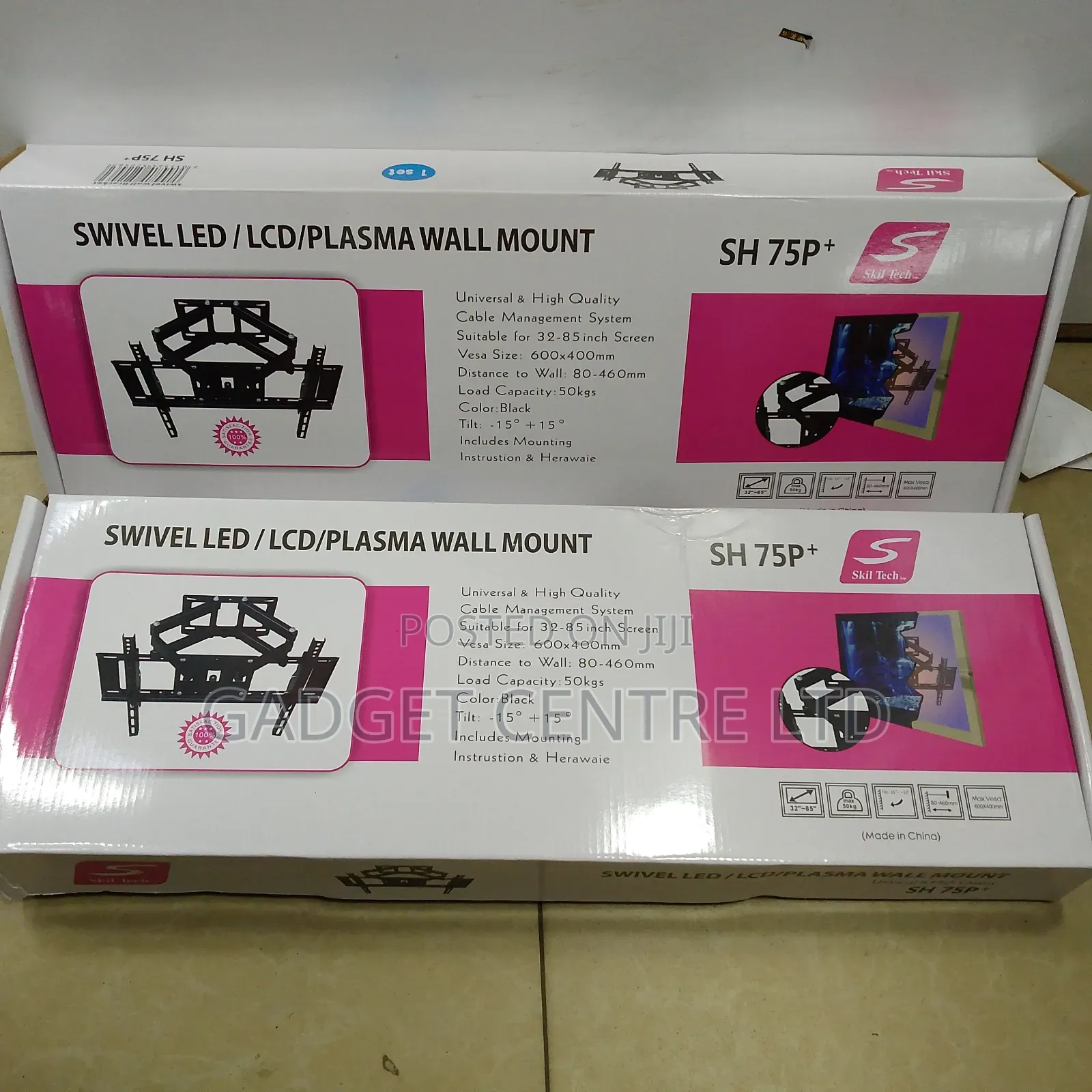 32 to 85inches Swivel Double Arm Tv Mount