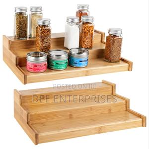3 Step Multipurpose Bamboo Spice Organizer - thumbnail 2