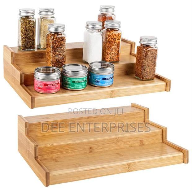 3 Step Multipurpose Bamboo Spice Organizer - main view