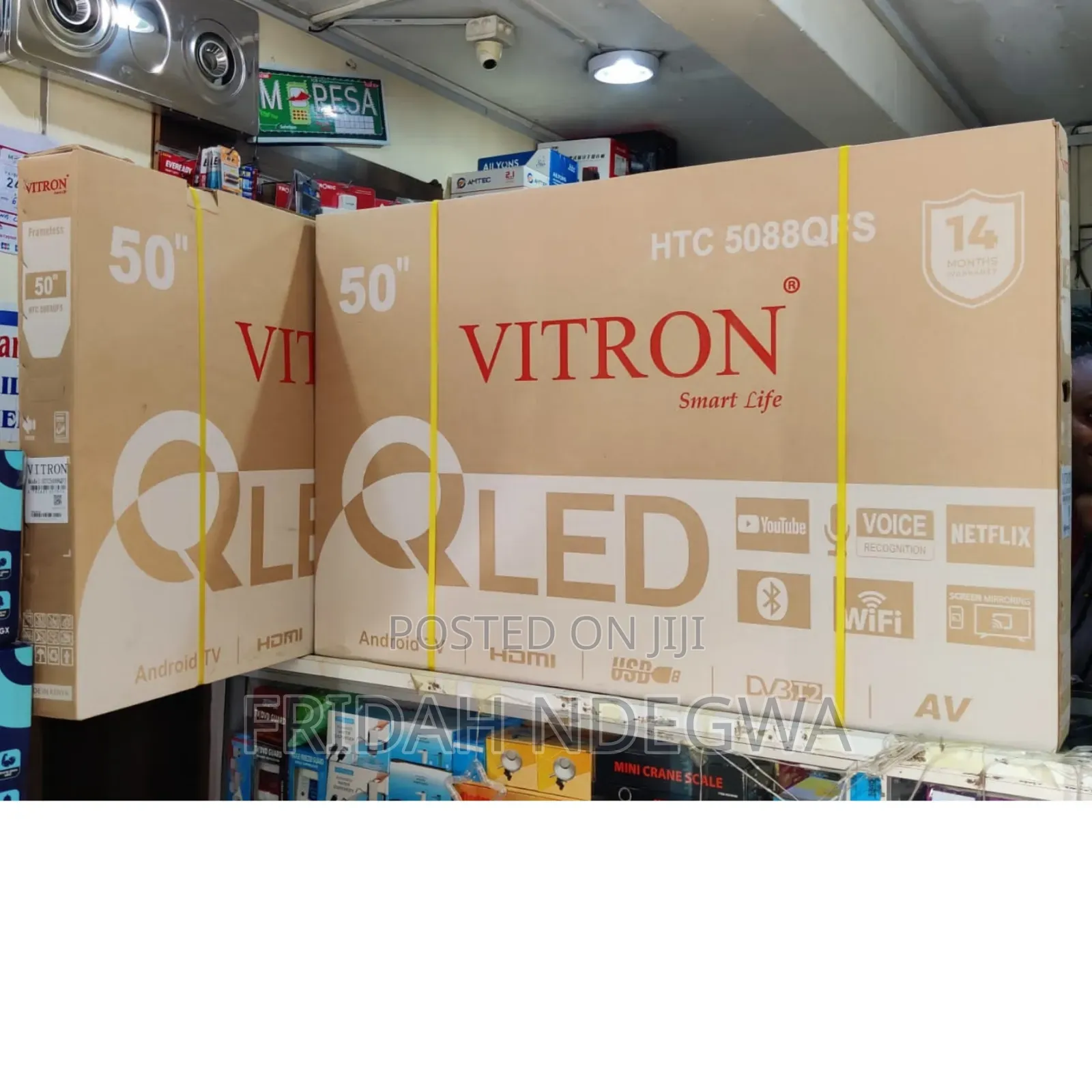 *Vitron 50" Qled Smart Android Frameless With Bluetooth