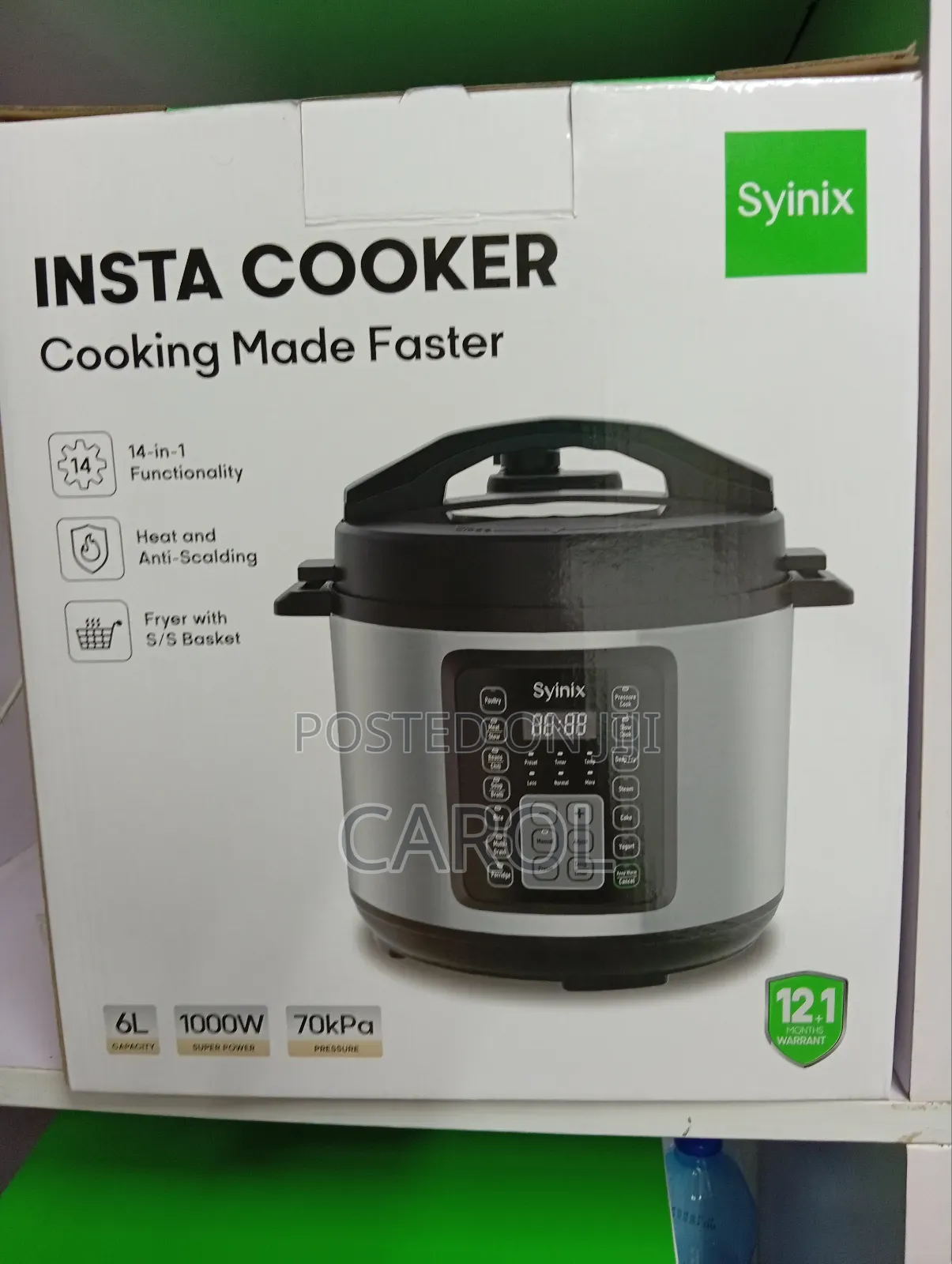 6litres Syinix Pressure Cooker