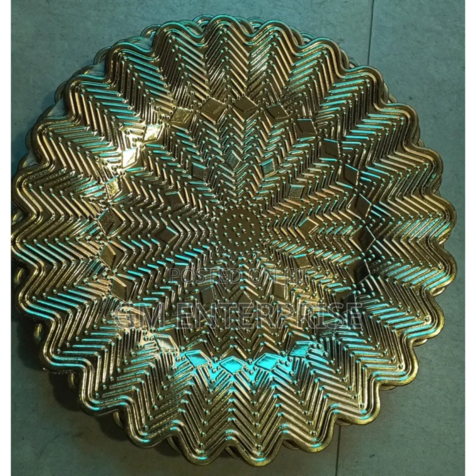 High Quality Unique Gold Round Changer Plate