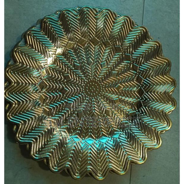 High Quality Unique Gold Round Changer Plate
