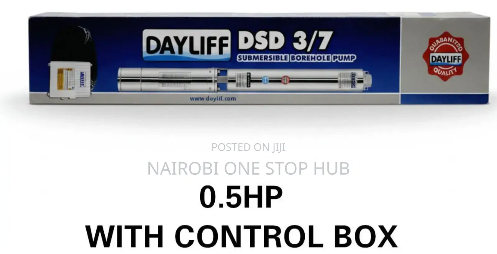 Dayliff DSD 3/7 Submersible Borehole Pump.With Control Box
