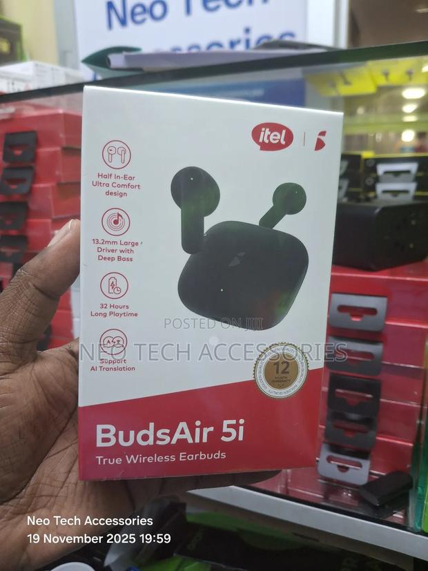 Itel Budsair 5i Earbuds With 32 Hours Long Playtime(Half In Ear) - thumbnail 2
