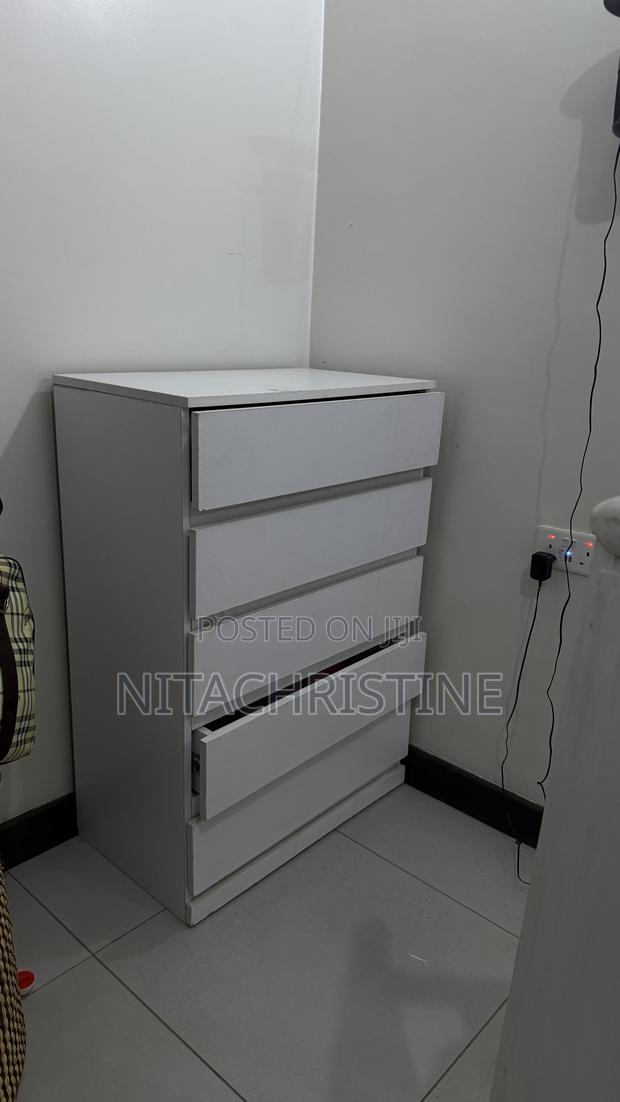 White 5-Drawer Storage Cabinet