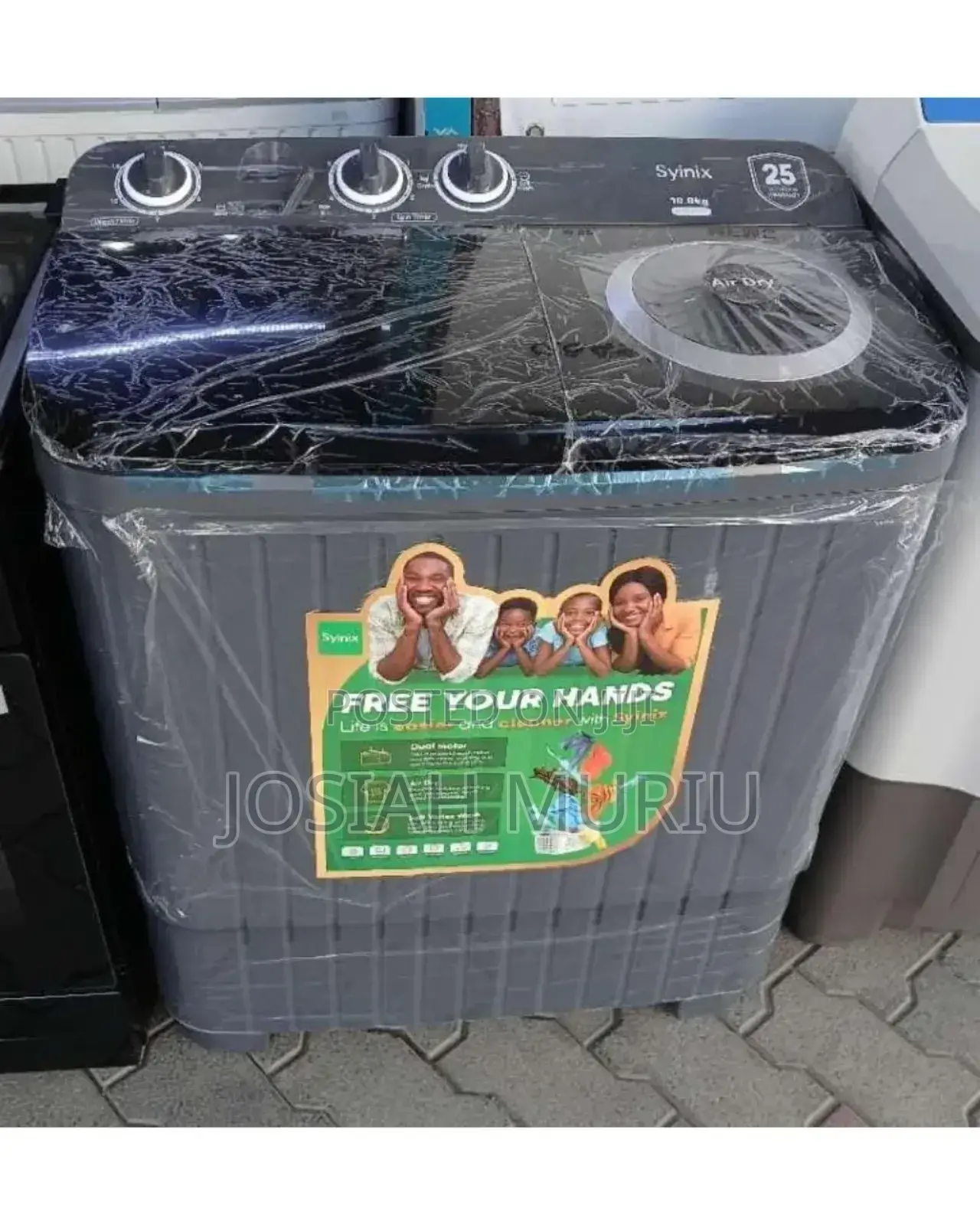 Top Load Twin Tub Syinix 10kgs Washing Machine
