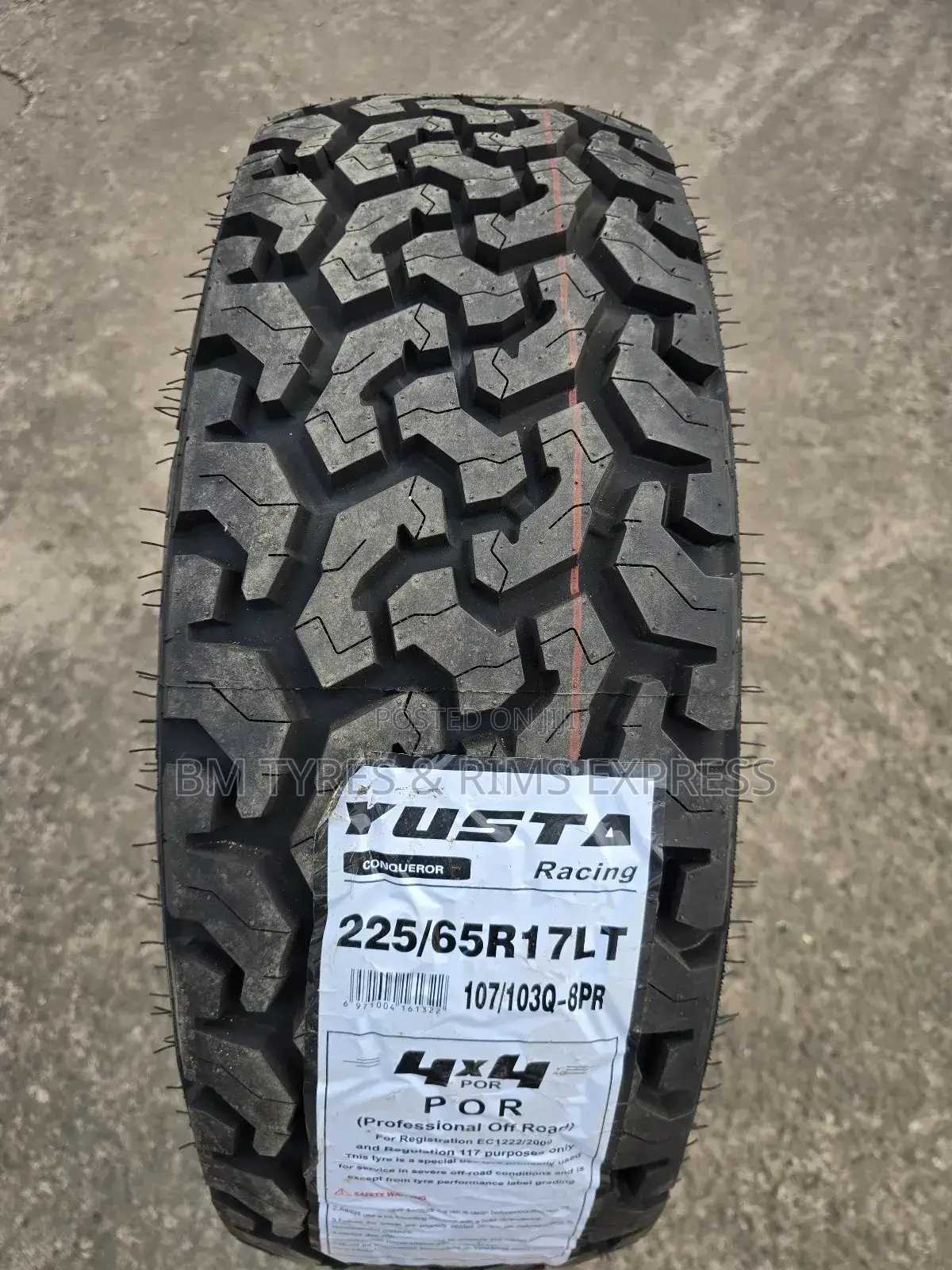 225 /65 R17 Yusta Tyres (All Terrein) Racing.