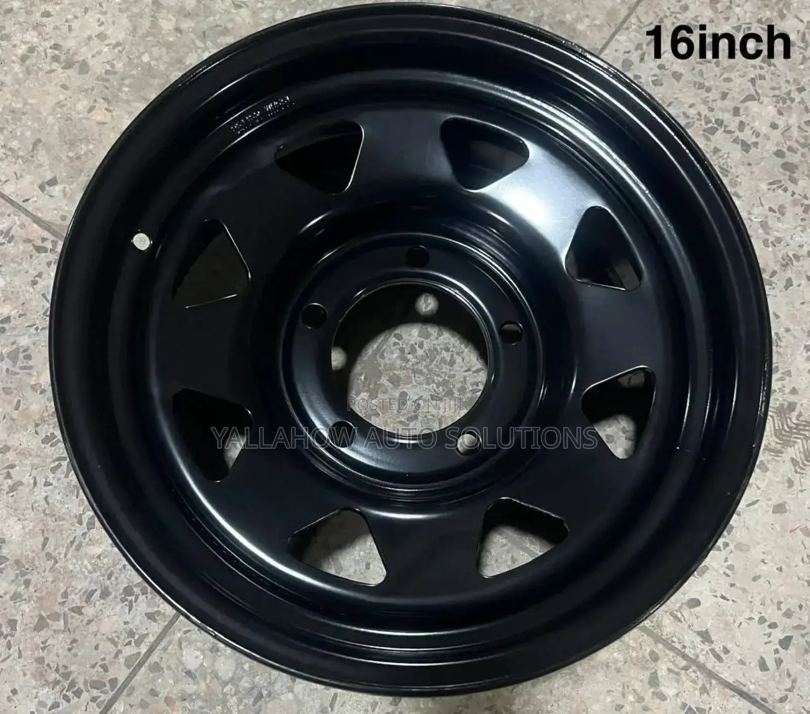 16 Inch Black Steel Rim | Durable Fit for Toyota Land Cruiser