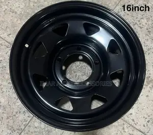 16 Inch Black Steel Rim | Durable Fit for Toyota Land Cruiser