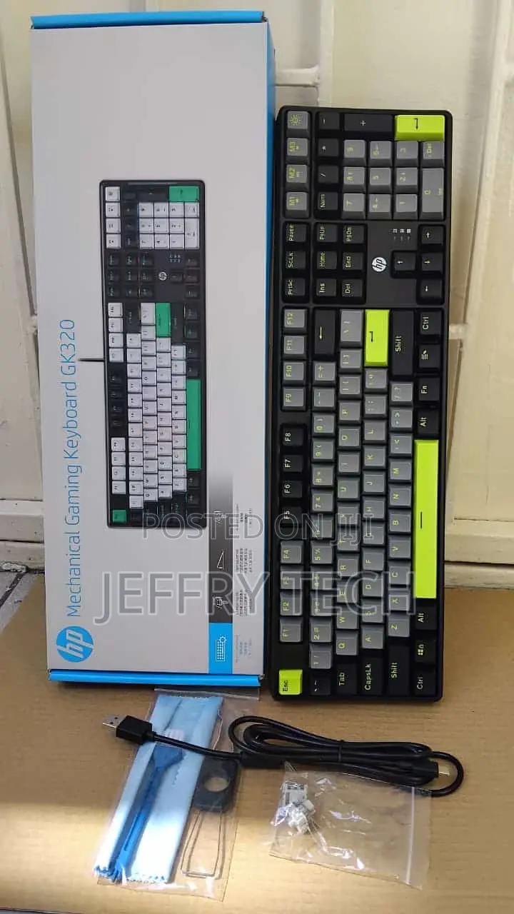 Hp Gk320 Wired Full Size RGB Backlight Mechanical Gaming Keyboard, 4