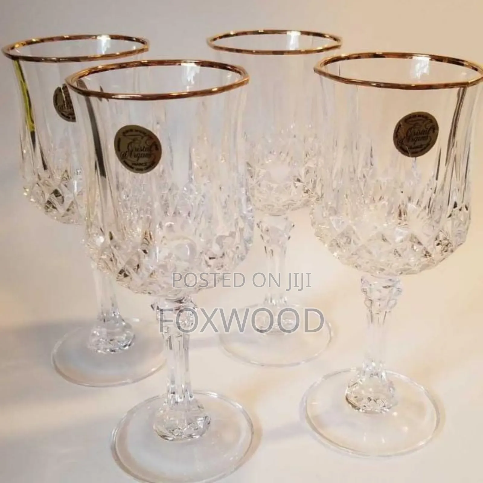 6pcs Cristal D’Arques Garanti France Wine Glass