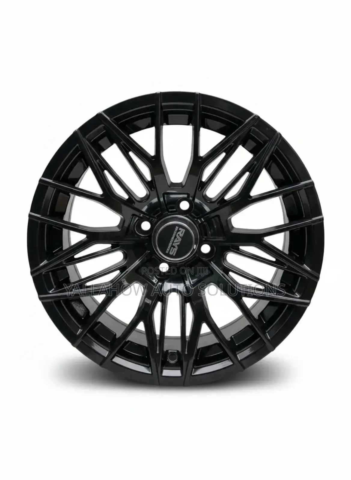 17 Inch 5-Hole Hj Black Rims | Stylish, Durable Performance Ready