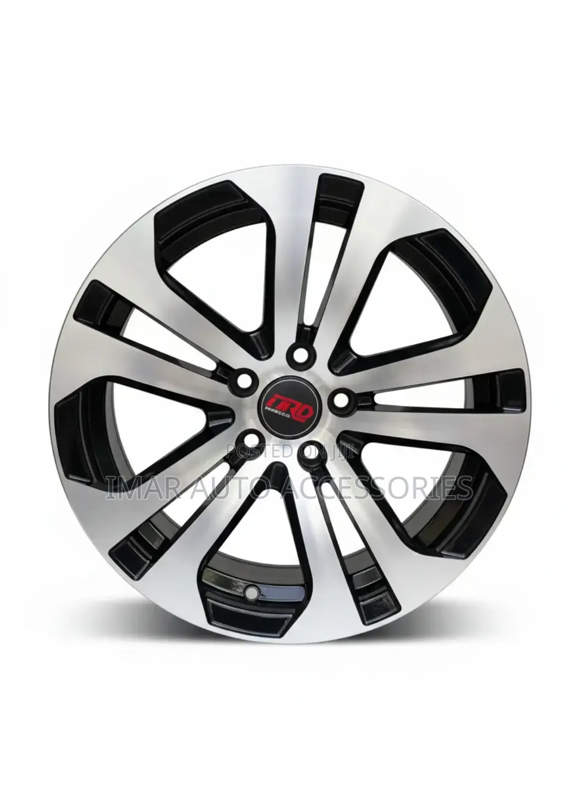 16 Inch 5-Hole Hj Rims | Black Silver, Stylish Durable Upgrade