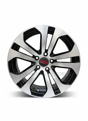 16 Inch 5-Hole Hj Rims | Black Silver, Stylish Durable Upgrade